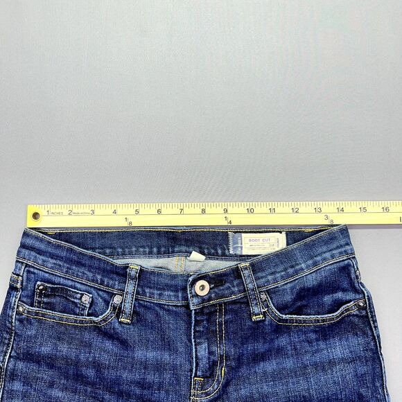 2007 Gap Women's Stretch Blue Dark Wash Bootcut Jeans Size 4A 28x27 - Picture 8 of 16